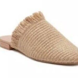 Linea Paolo raffia fringed slip on mule size 13 M
